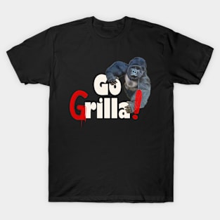 Funny Gorilla Go Grilla summer barbecue party gift T-Shirt